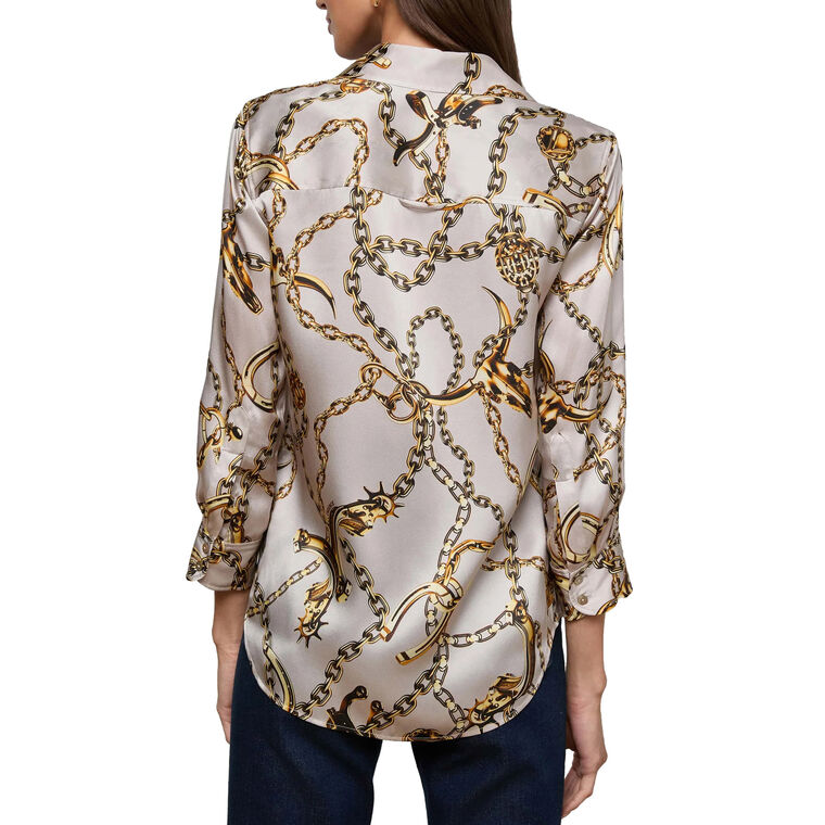 Dani 3/4 Sleeve Silk Blouse image number null