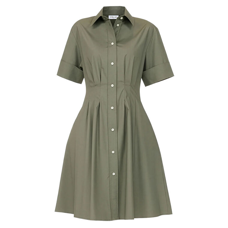 Bergamo Short Sleeve Button Down Dress image number null