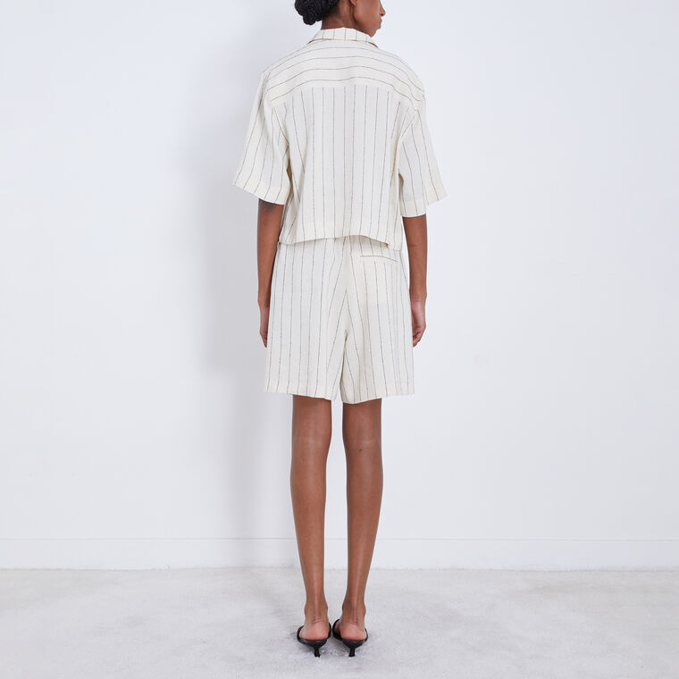 Hata Striped Twill Short image number null