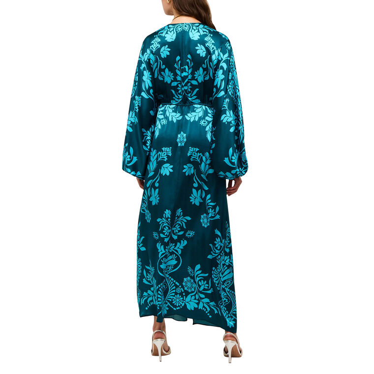 Brenna Long Sleeve Silk Maxi Dress image number null