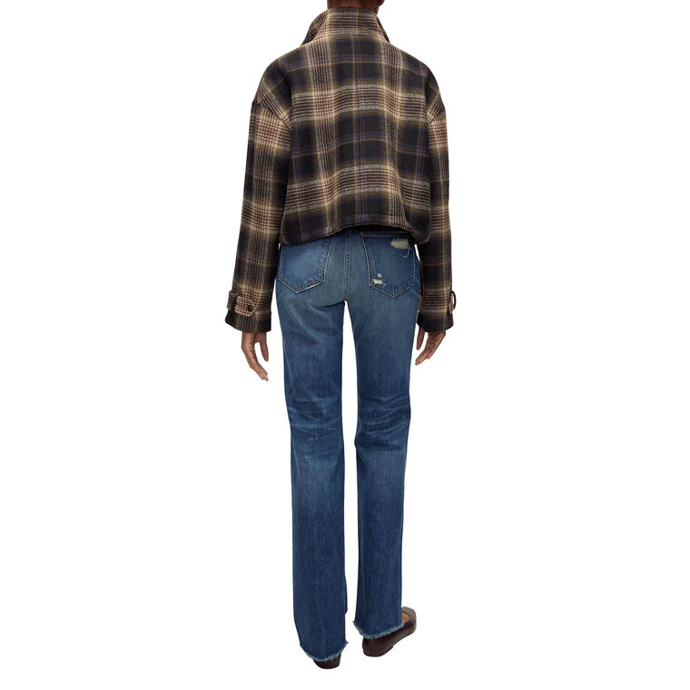 Bateman Plaid Funnel Neck Jacket image number null