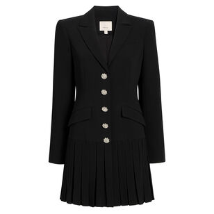 Saule Long Sleeve Pleated Blazer Mini Dress