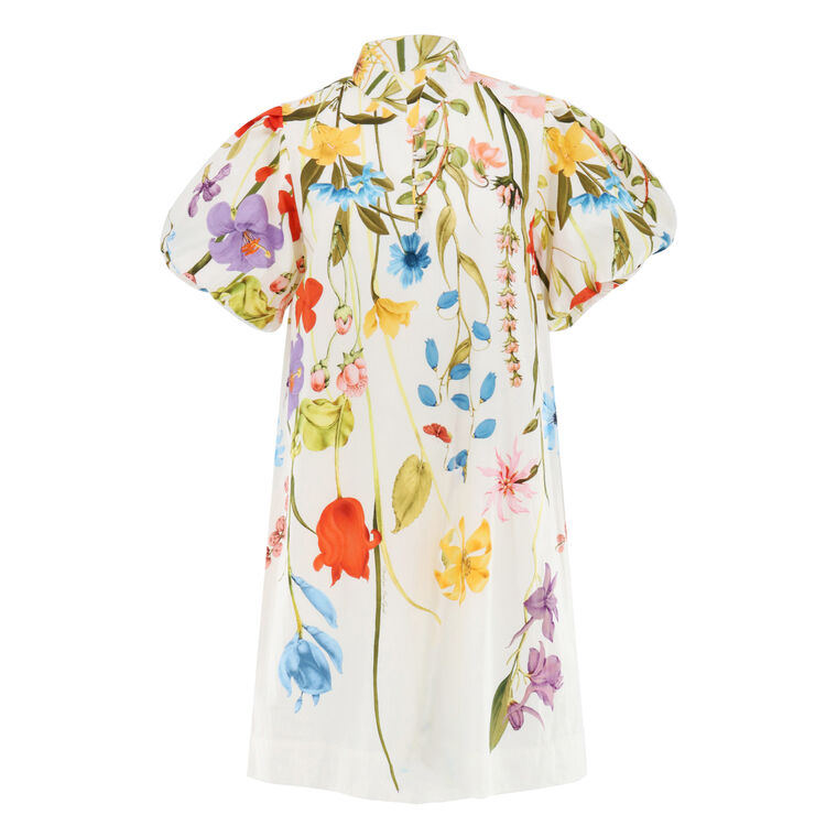 Elliana Printed Puff Sleeve Mini Dress image number null