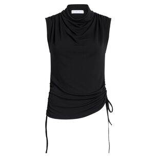 Elna Sleeveless Cowl Neck Top In Crepe Jersey