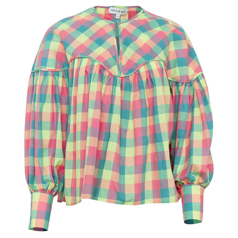 Naya Gingham Long Sleeve Top