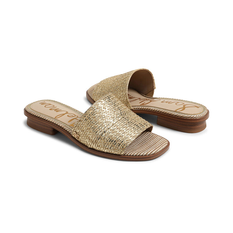 Sabrina Raffia Mule Slide Sandal image number null