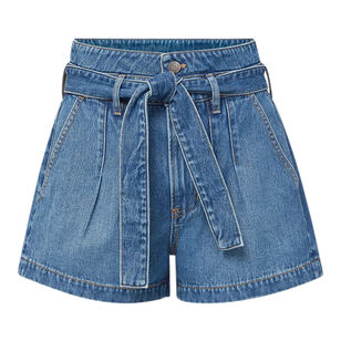 Jaylen High-Rise Belted Denim Short