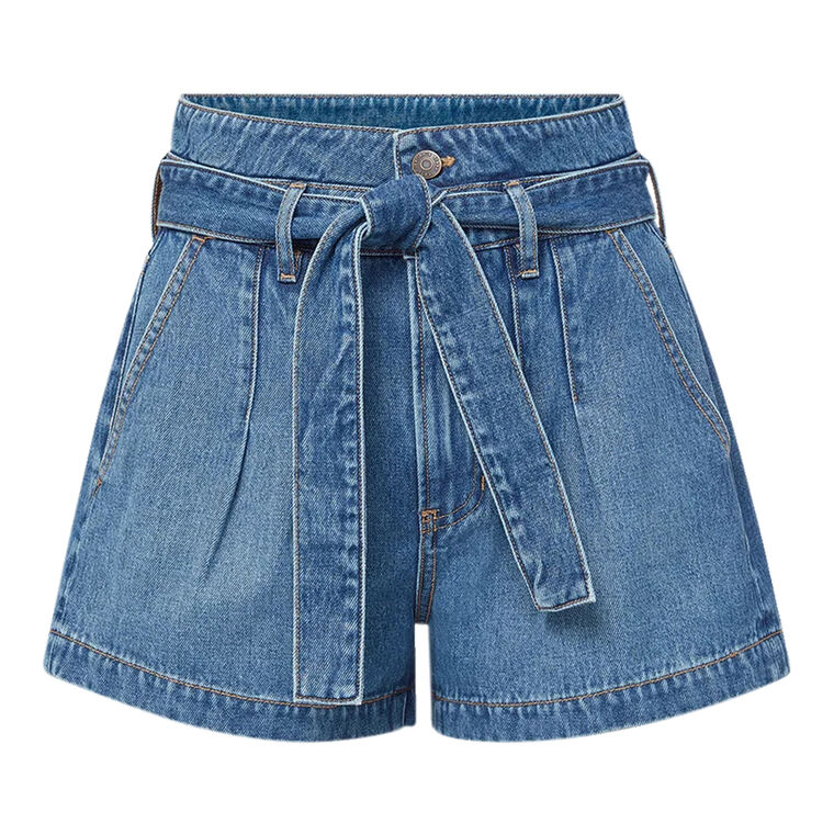 Jaylen High-Rise Belted Denim Short image number null