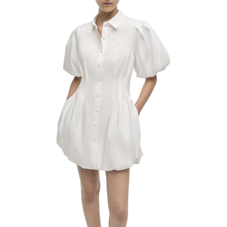 Cleo Balloon Sleeve Pintuck Mini Dress image number null