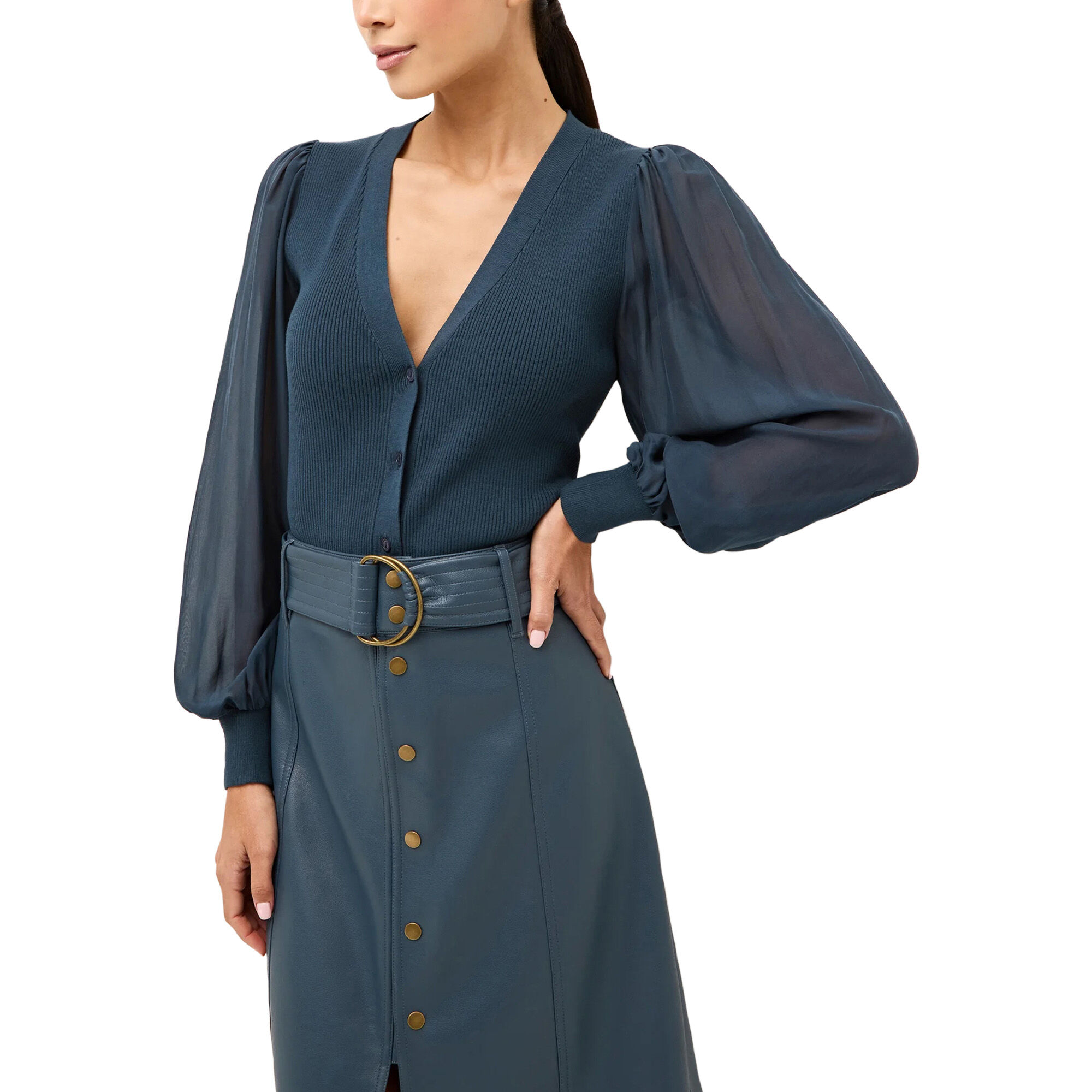 Marie Oliver Landry Sheer Sleeve Cardigan | Tootsies