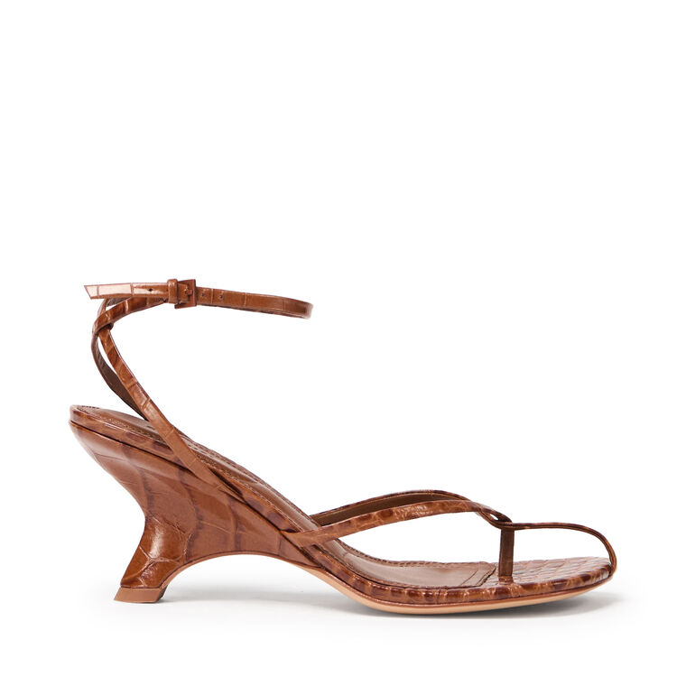 Kelsey Leather Strappy Wedge Sandal image number null