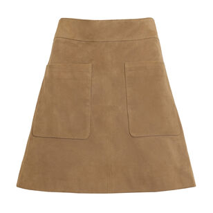 Fran Patch Pocket Suede Mini Skirt