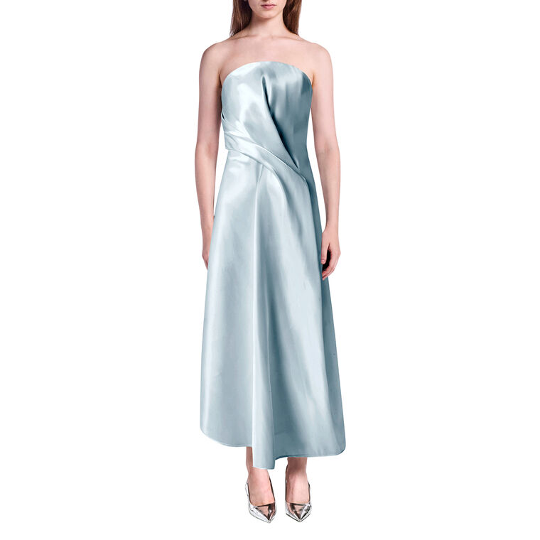 Kate Strapless Liquid Draped Gown image number null