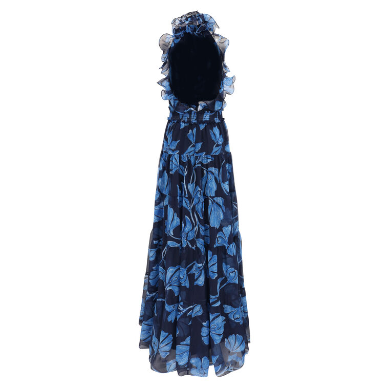 Nightflower Ruffled Floral Maxi Dress image number null