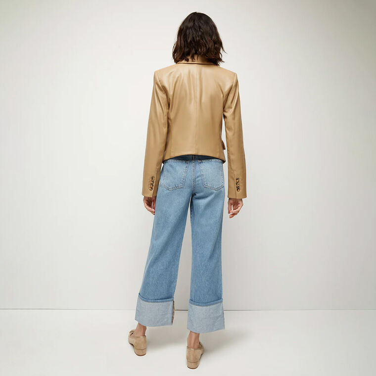Cooke Vegan Leather Dickey Jacket image number null