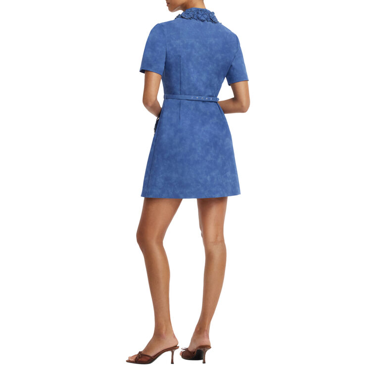 Ashley Applique Vegan Suede Mini Dress image number null