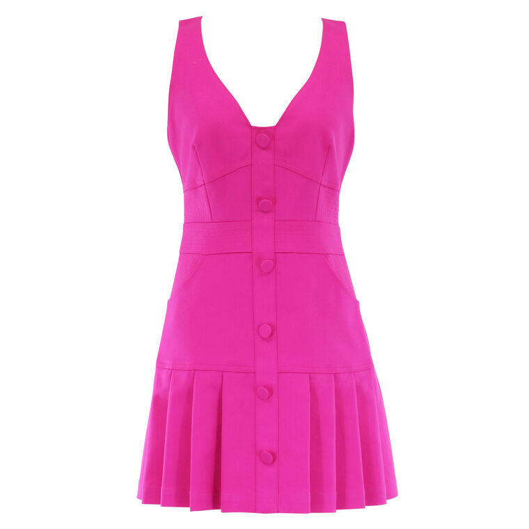 Olana Sleeveless V-Neck Button-Front Mini Dress image number null