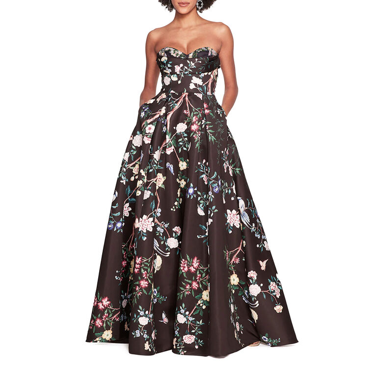Strapless Satin Ball Gown image number null