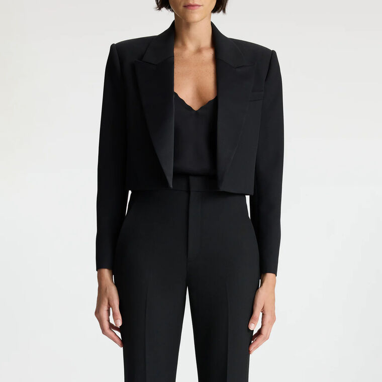 Anderson Cropped Tuxedo Jacket image number null