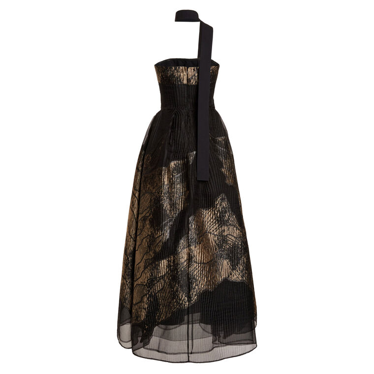 Strapless Brocade Midi Dress image number null