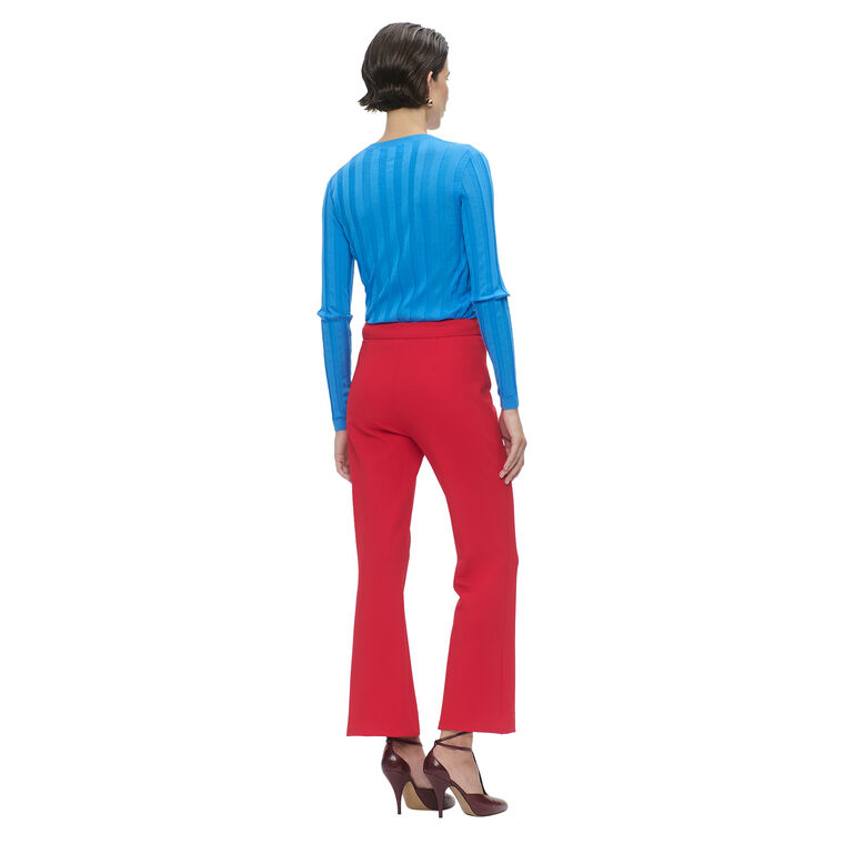 Lola Side Zip Ankle Flare Jersey Pant image number null
