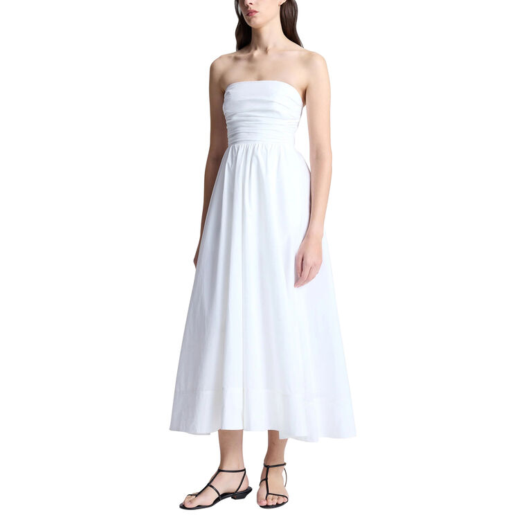 Tate Strapless Cotton Midi Dress image number null