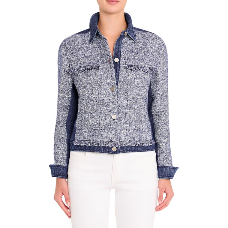 Gracie Textured Denim Jacket image number null