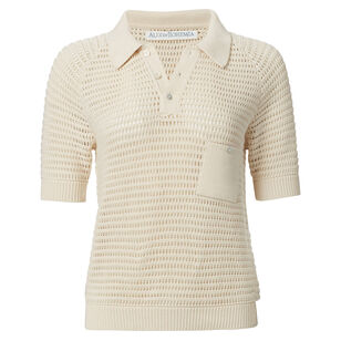 Lessi Oyster Crochet Top