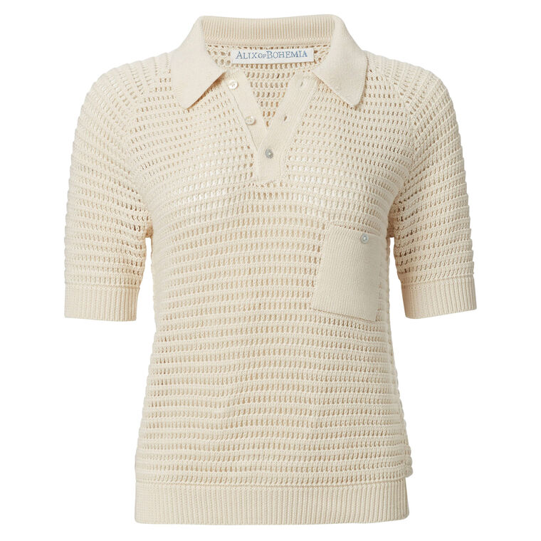 Lessi Oyster Crochet Top image number null