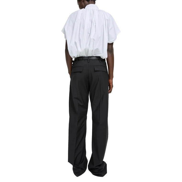Wheeless Short Sleeve Poplin Blouse image number null