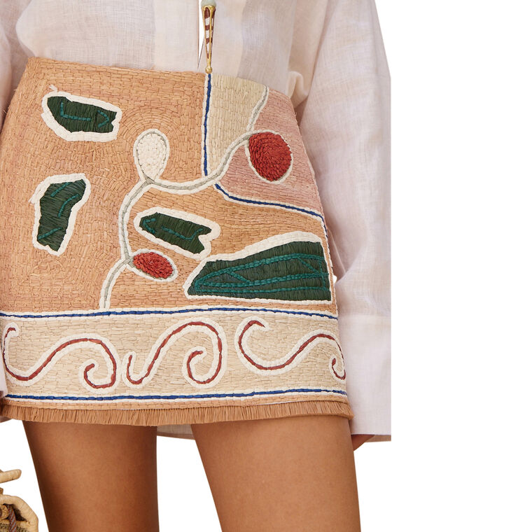 Velora Raffia Mini Skirt image number null