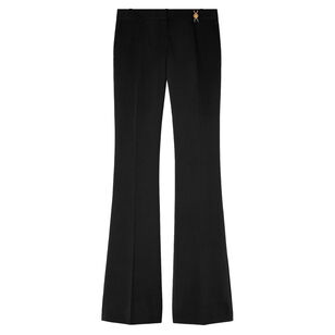 Stretch Wool Flared Pants
