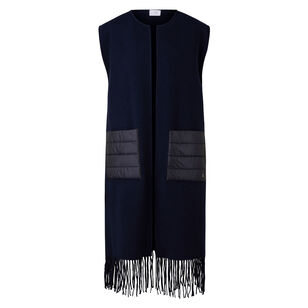 Nera Long Vest With Fringe Hem