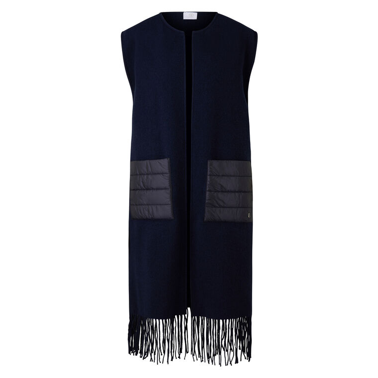 Nera Long Vest With Fringe Hem image number null