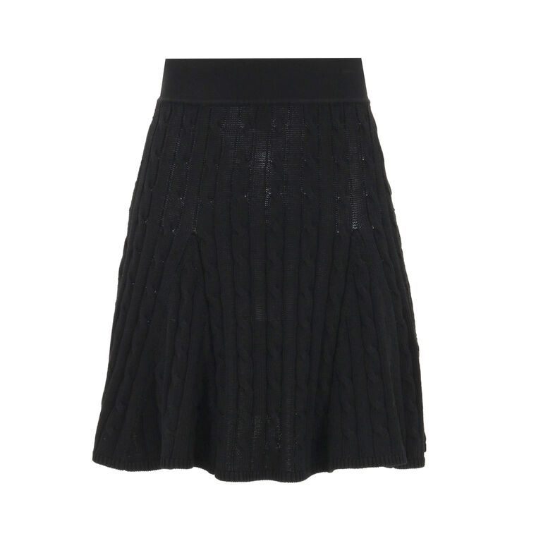 Cable Knit A-Line Skirt image number null
