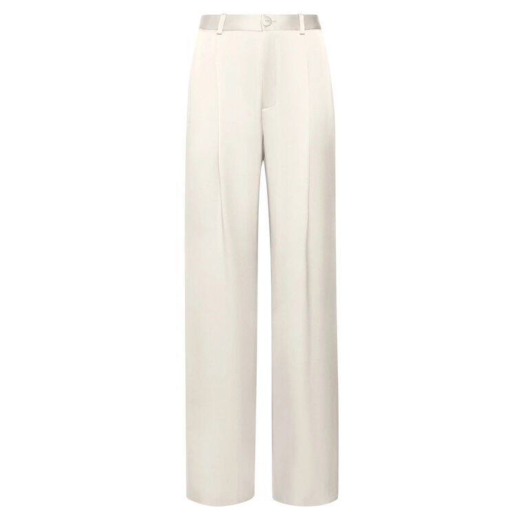 Satin Relaxed Pleated Pant image number null