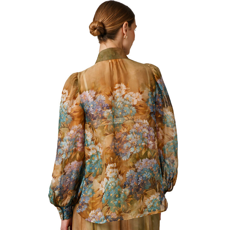 Organza Long Sleeve Blouse image number null