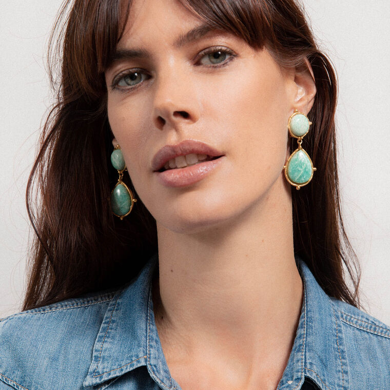 Two Pierres Dot Earrings image number null