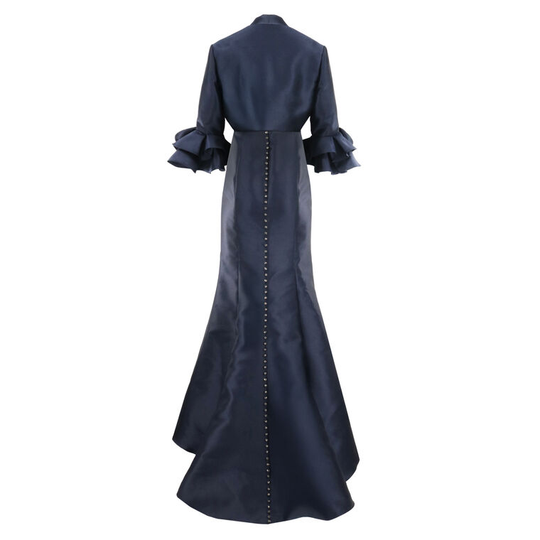 Draped Bustier Gown With Bolero Jacket image number null