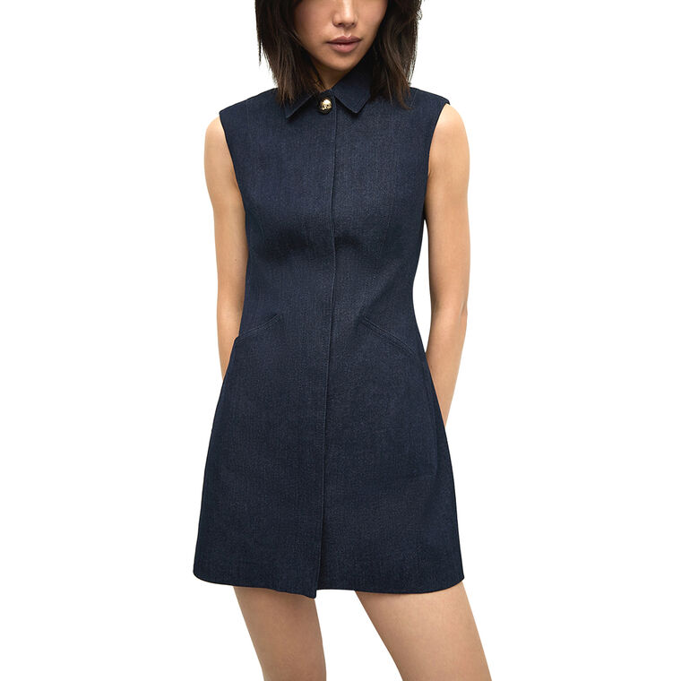 Serina Sleeveless Denim Mini Dress image number null