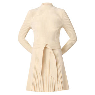 Tara Ribbed Knit Long Sleeve Mini Dress