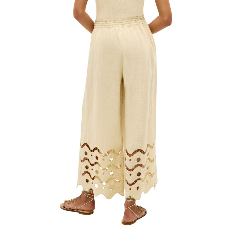 Marin Wide Leg Eyelet Detail Pant image number null