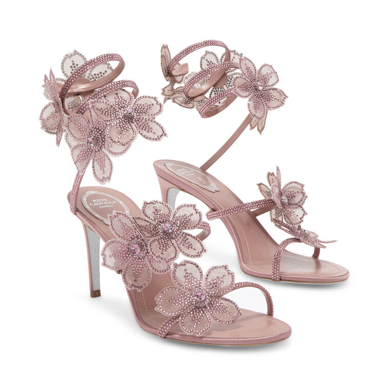 Flower Embellished Wrap Around Sandal image number null