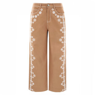 Mazie Eyelet Cropped Betsy Flare Pant