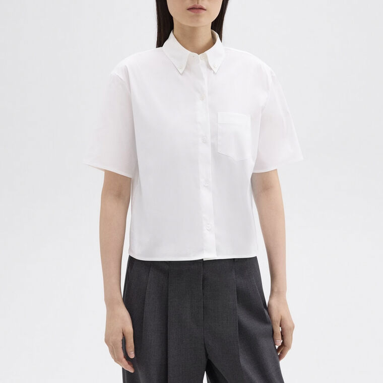Cropped Short-Sleeve Shirt image number null