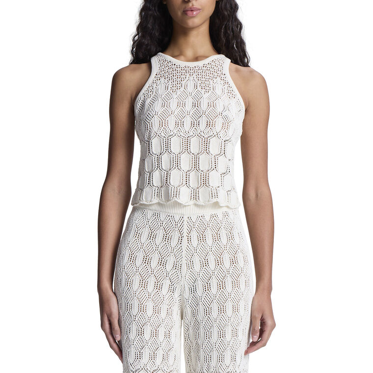 Rosa Crochet Knit Sleeveless Top image number null