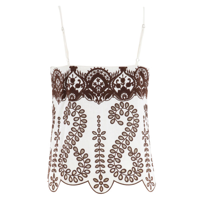 Marcy Sleeveless Embroidery Top image number null
