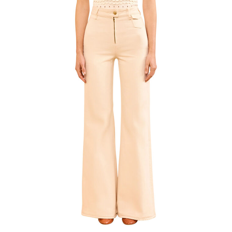 Odelia High-Rise Wide-Leg Flare Jean image number null