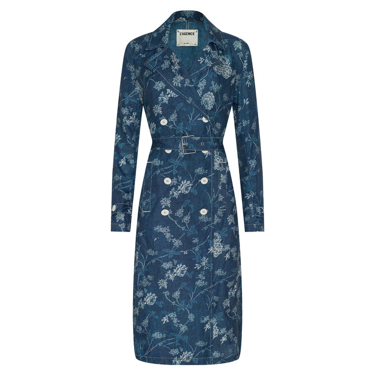Bradley Belted Linen Trench Coat image number null
