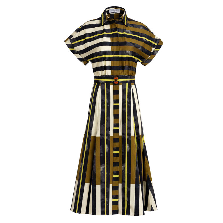 Noor Cap Sleeve Midi Dress image number null